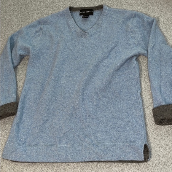 Randy Kemper Cashmere V Sweater Womens Medium Petite Office Preppy Academia - Picture 9 of 9